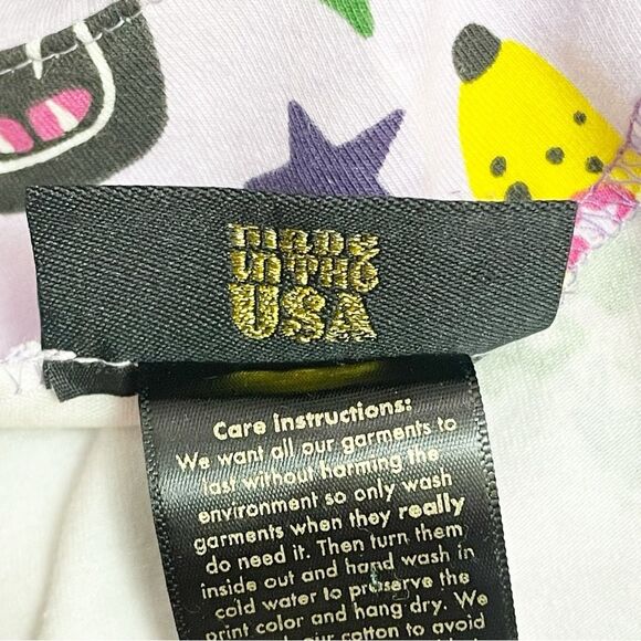 Nooworks Greta Dress XS Purple Graphic Print Fit & Flare Cotton Jersey Pockets - Picture 11 of 12